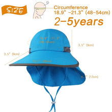 Load image into Gallery viewer, FURTALK Summer Sun Hat with Neck Flap Women Men Wide Brim Waterproof UPF 50+ UV Protection Visor Hat Hiking Ponytail Safari Hats