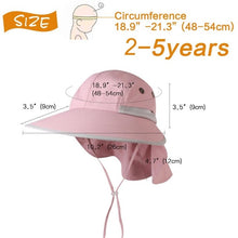 Load image into Gallery viewer, FURTALK Summer Sun Hat with Neck Flap Women Men Wide Brim Waterproof UPF 50+ UV Protection Visor Hat Hiking Ponytail Safari Hats