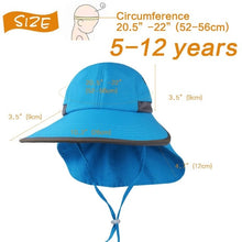 Load image into Gallery viewer, FURTALK Summer Sun Hat with Neck Flap Women Men Wide Brim Waterproof UPF 50+ UV Protection Visor Hat Hiking Ponytail Safari Hats