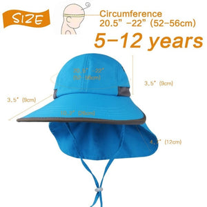 FURTALK Summer Sun Hat with Neck Flap Women Men Wide Brim Waterproof UPF 50+ UV Protection Visor Hat Hiking Ponytail Safari Hats