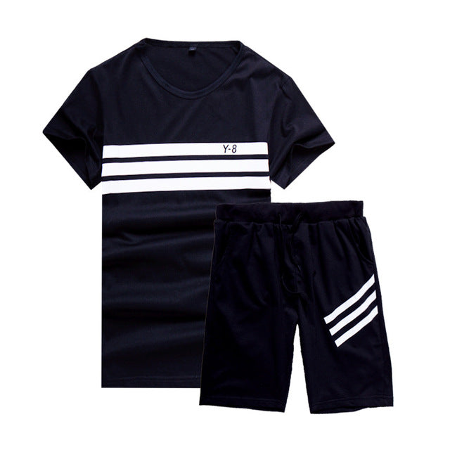 Tracksuit Men Sets  Suit Sweatshirt +Sweatpants 2 Pieces Sets