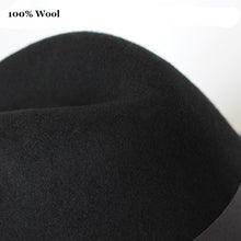 Load image into Gallery viewer, Wool Men Felt Trilby Fedora Hat For Gentleman Wide Brim Top Cloche Panama Sombrero Cap Size 56-58,size 59-61CM