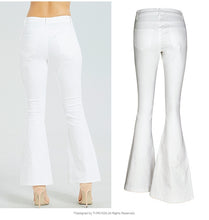 Load image into Gallery viewer, Women Flares Jeans Plus Size Stretch Button Beaded Jeans Casual Denim Pants Trousers