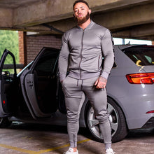 Load image into Gallery viewer, 2019 New Men Sets Fashion Sporting Suit Brand Patchwork Zipper Sweatshirt +Sweatpants Mens Clothing 2 Pieces Sets Slim Tracksuit