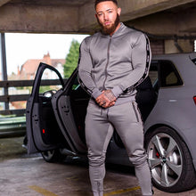 Load image into Gallery viewer, 2019 New Men Sets Fashion Sporting Suit Brand Patchwork Zipper Sweatshirt +Sweatpants Mens Clothing 2 Pieces Sets Slim Tracksuit