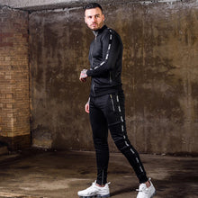 Load image into Gallery viewer, 2019 New Men Sets Fashion Sporting Suit Brand Patchwork Zipper Sweatshirt +Sweatpants Mens Clothing 2 Pieces Sets Slim Tracksuit