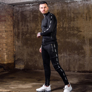 2019 New Men Sets Fashion Sporting Suit Brand Patchwork Zipper Sweatshirt +Sweatpants Mens Clothing 2 Pieces Sets Slim Tracksuit