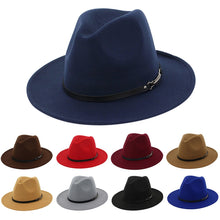 Load image into Gallery viewer, Men Women Vintage Wide Brim Hat with Belt Buckle Adjustable Outbacks Hats Cowboy Caps Free Shipping #A9