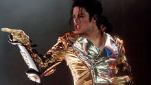 Load image into Gallery viewer, HOT MJ Michael Jackson Classic BAD Dangerous Jam Golden  Body suit Costume Jacket  pants For Performance Collection 1990S