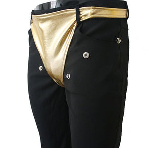 HOT MJ Michael Jackson Classic BAD Dangerous Jam Golden  Body suit Costume Jacket  pants For Performance Collection 1990S