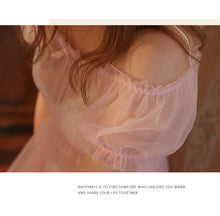 Load image into Gallery viewer, Cute Princess Nightdress Lolita Kawaii Nightgowns Sexy Lace Gauze Lingerie Sleeping Dress Women Sleepwear Night Gown Young Girl