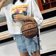 Load image into Gallery viewer, Handbags Women Bags Letter Chain Basketball Bag Purse Female Shoulder Messenger Clutch Bag