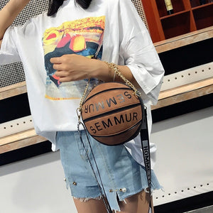 Handbags Women Bags Letter Chain Basketball Bag Purse Female Shoulder Messenger Clutch Bag