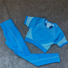 Load image into Gallery viewer, 2PCS Seamless Yoga Suits Women Energy Gym Fitness Clothing High Waist Leggings Bra Yoga Sets Training Sport Running Sport