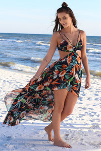 Maxi Dress Lace Up Summer Irregular Backless Beach Long Summer Bohemian Dress