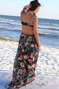 Maxi Dress Lace Up Summer Irregular Backless Beach Long Summer Bohemian Dress