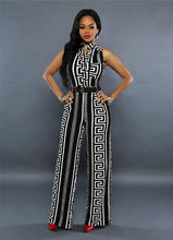 Load image into Gallery viewer, Women&#39;s loose slim casual jumpsuit print straight trousers African Print Fashions