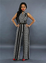 Load image into Gallery viewer, Women&#39;s loose slim casual jumpsuit print straight trousers African Print Fashions