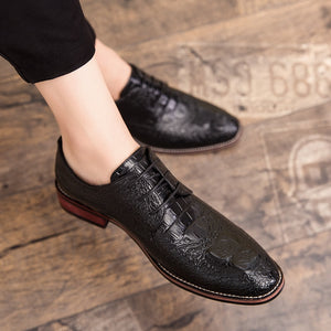 Fashion Business Men Shoes Big Size 38-48 Formal Dress Shoes Men Pointed Oxford Leather Flats Casual Shoes Men Office Footwear 5