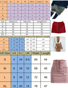 New fashion Women Ladies High Waist Pencil Skirts button lace patchwork sexy Bodycon Suede Leather split party casual Mini Skirt