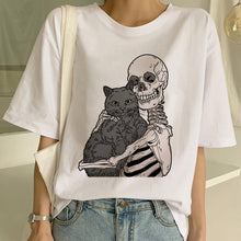 Load image into Gallery viewer, Women Fashion Graphic Print Casual Short Sleeve T shirt