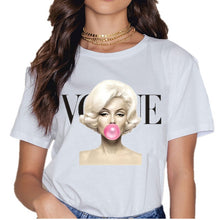 Load image into Gallery viewer, Women Fashion Graphic Print Casual Short Sleeve T shirt