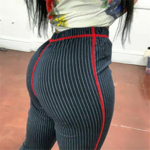 Load image into Gallery viewer, Women High waist Skinny Stripe Bottom Style Casual pants