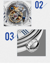 Load image into Gallery viewer, seagull watch tourbillon mechanical watch Couple watch stainless steel watch transparent watch skeleton watches luxury brand