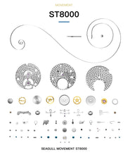 Load image into Gallery viewer, seagull watch tourbillon mechanical watch Couple watch stainless steel watch transparent watch skeleton watches luxury brand