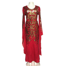 Load image into Gallery viewer, Women Embroidery Sequins Plus Size Big Sleeve Africa Dress