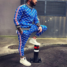 Load image into Gallery viewer, New 3D Colorful Plaid Men Sport Zipper suit Autumn Tracksuit Set Male Sweatshirt Running Jackets Men Tracksuit Sets gym Mens set