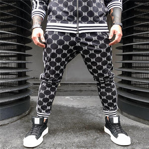 New 3D Colorful Plaid Men Sport Zipper suit Autumn Tracksuit Set Male Sweatshirt Running Jackets Men Tracksuit Sets gym Mens set