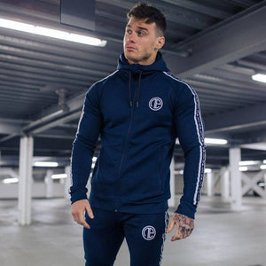 Gym Sportswear Suit Men Running Sport Tracksuits Fitness Sweatshirt Sweatpants Male Cotton Hoodie Pants Sets Jogging Tops Jacket