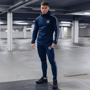 Gym Sportswear Suit Men Running Sport Tracksuits Fitness Sweatshirt Sweatpants Male Cotton Hoodie Pants Sets Jogging Tops Jacket