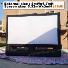 Load image into Gallery viewer, 20ft inflatable large professional outdoor air cinema projection screen