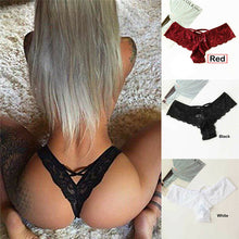 Load image into Gallery viewer, Red 1 Pack Women G-String Thongs Lot Sexy Lace Lingeries Briefs high waist Underwear Panties Plus Size Female Underwears