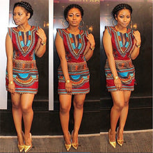 Load image into Gallery viewer, African Ankara Dashiki Print Dresses for Women