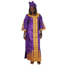 Load image into Gallery viewer, Women dress and head wraps African custom clothes Dashiki