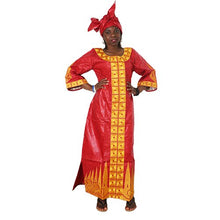 Load image into Gallery viewer, Women dress and head wraps African custom clothes Dashiki