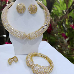 GODKI Luxury Party SNAKE 4PCS Nigerian Jewelry Set For Women Wedding Zircon Indian African Bridal Jewelry Set 2018