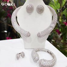 Load image into Gallery viewer, GODKI Luxury Party SNAKE 4PCS Nigerian Jewelry Set For Women Wedding Zircon Indian African Bridal Jewelry Set 2018