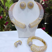 Load image into Gallery viewer, GODKI Luxury Party SNAKE 4PCS Nigerian Jewelry Set For Women Wedding Zircon Indian African Bridal Jewelry Set 2018