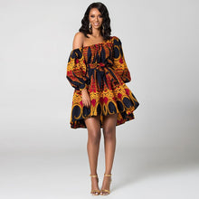 Load image into Gallery viewer, Bohemian Print Elastic Sexy Dashiki Dress for Women