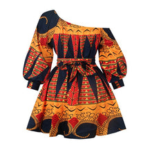 Load image into Gallery viewer, Bohemian Print Elastic Sexy Dashiki Dress for Women