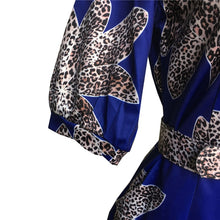 Load image into Gallery viewer, Traditional Dashiki Woman Leopard Printed Dress V-Neck Dresses