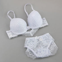 Load image into Gallery viewer, [Hot sales] New 2020 Lace Drill Bra Set Women Plus Size Push Up Underwear Set Bra And Thong Set 34 36 38 40 42BCD Cup For Female