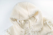 Load image into Gallery viewer, Solid color hooded top with short thickened cardigan