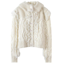Load image into Gallery viewer, Solid color hooded top with short thickened cardigan