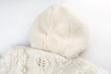 Load image into Gallery viewer, Solid color hooded top with short thickened cardigan