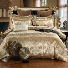 Load image into Gallery viewer, Luxury Jacquard Bedding Set King Size Duvet Cover Bed Linen Queen Comforter Bed Gold Quilt Cover High Quality For Adults